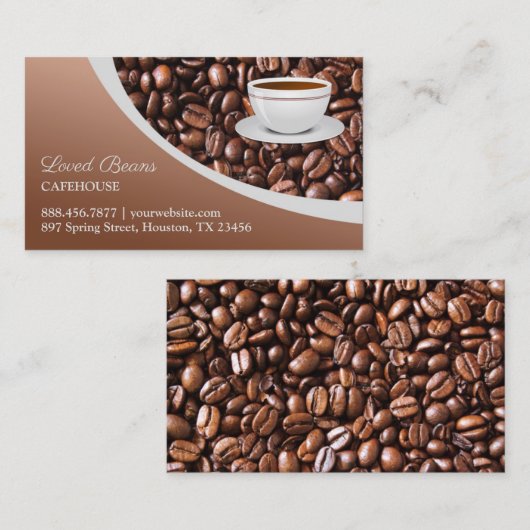 コーヒー豆の名刺 名刺 (正面/裏面)