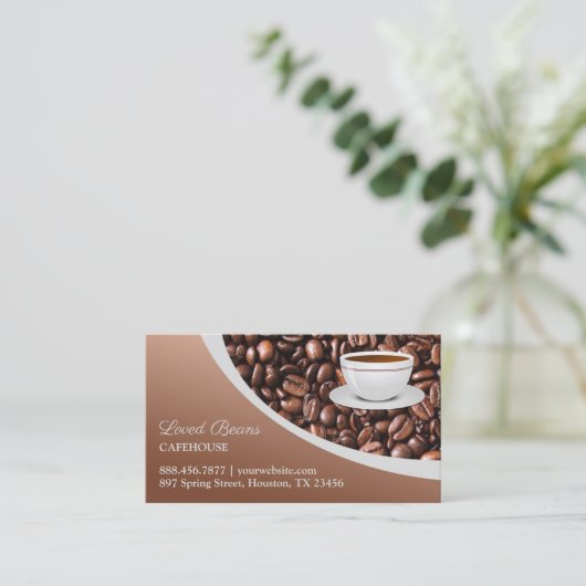 コーヒー豆の名刺 名刺 (スタンド正面)