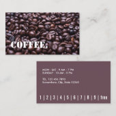 コーヒー豆の喫茶店のロイヤリティの穿孔器 ロイヤリティカード (正面/裏面)