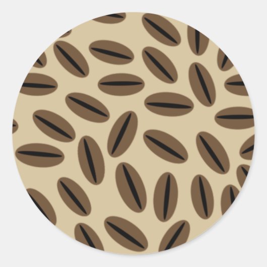 コーヒー豆の封筒用シールシール ラウンドシール (正面)