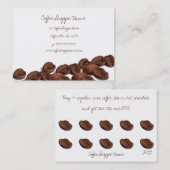 コーヒー豆の専門店のパンチカード ロイヤリティカード (正面/裏面)