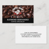 コーヒー豆の山 |カフェロゴ 名刺 (正面/裏面)