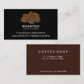 コーヒー豆の山 |カフェ 名刺 (正面/裏面)