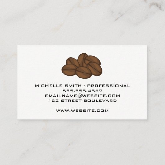 コーヒー豆の山 |コーヒーロゴ 名刺 (裏面)