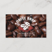 コーヒー豆の山 |コーヒーロゴ 名刺 (正面)