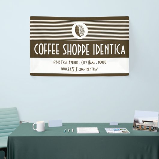 コーヒー豆の店のバナー 横断幕 (トレードショー)