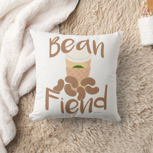 コーヒー豆の悪魔そうJavaジュンおもしろいキースローガン クッション (ブランケット)