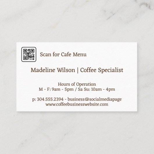 コーヒー豆の散在した背景 名刺 (裏面)