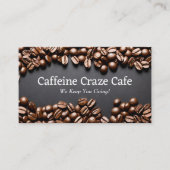 コーヒー豆の散在した背景 名刺 (正面)