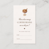 コーヒー豆の数 ブライダルシャワーゲーム カード (正面)