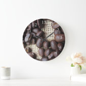 コーヒー豆の時計 ラージ壁時計 (ホーム)