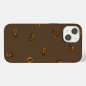 コーヒー豆の模様 iPhoneケース (裏面横)