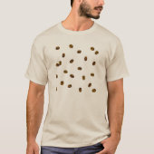 コーヒー豆の模様 Tシャツ (正面)