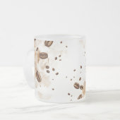 コーヒー豆の水色 – コーヒー中毒者 コーヒーマグカップ (正面左)