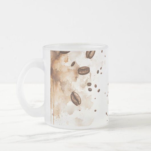 コーヒー豆の水色 – コーヒー中毒者 コーヒーマグカップ (左)