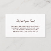 コーヒー豆の焙煎バッグ 名刺 (裏面)