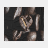 コーヒー豆の焙煎食品コーヒー フリースブランケット (正面(横))