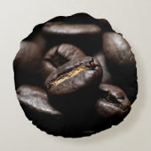 コーヒー豆の焙煎食品コーヒー ラウンドクッション (裏面)