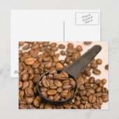 コーヒー豆の背景 ポストカード (正面/裏面)