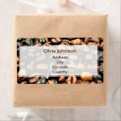 コーヒー豆の背景 ラベル (インサイチュ)