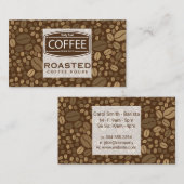 コーヒー豆の背景 名刺 (正面/裏面)
