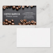 コーヒー豆の背景 名刺 (正面/裏面)