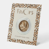 コーヒー豆の赤ちゃんシャワーの好意 台座サイン (正面)