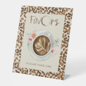 コーヒー豆の赤ちゃんシャワーはフローラ 台座サイン (正面)