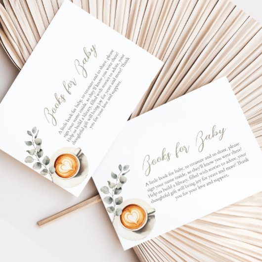 コーヒー豆の赤ちゃんシャワー予約リクエストカード エンクロージャーカード