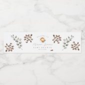 コーヒー豆の赤ちゃんシャワー ペットボトルラベル (シングルラベル)