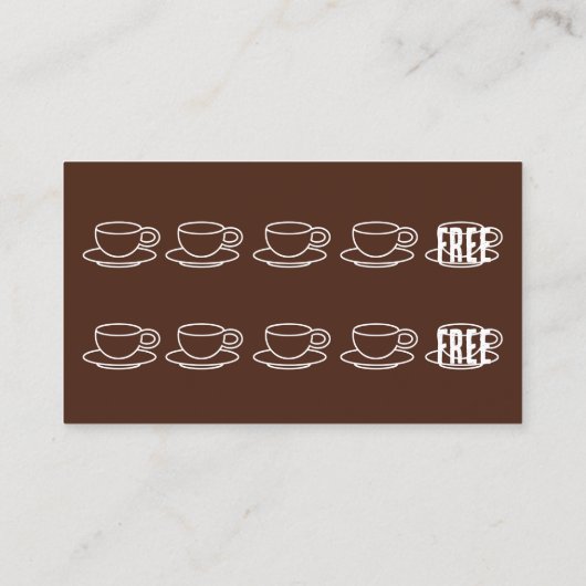 コーヒー豆の顧客ロイヤリティ名刺 名刺 (裏面)