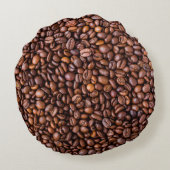 コーヒー豆の食感パターン ラウンドクッション (裏面)
