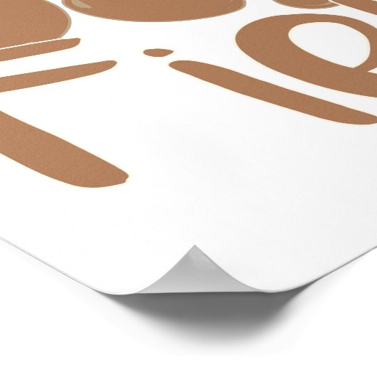 コーヒー豆の飲おもしろいみ物のスローガン芸術 ポスター (角)