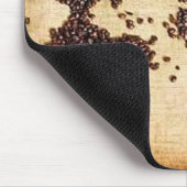 コーヒー豆のHealthyCoffeeの世界地図 マウスパッド (コーナー)