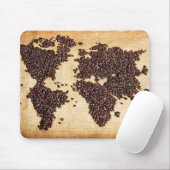 コーヒー豆のHealthyCoffeeの世界地図 マウスパッド (マウス)