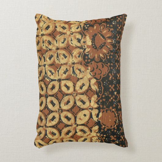 コーヒー豆ろうけつ染めアートパターンデザイン アクセントクッション (正面(垂直))