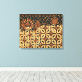 コーヒー豆ろうけつ染めアートパターンデザイン キャンバスプリント (インサイチュ (ウッドフロア))