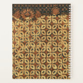 コーヒー豆ろうけつ染めアートパターンデザイン プランナー手帳 (裏面)