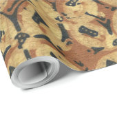 コーヒー豆ろうけつ染めアートパターンデザイン ラッピングペーパー (ロールコーナー)