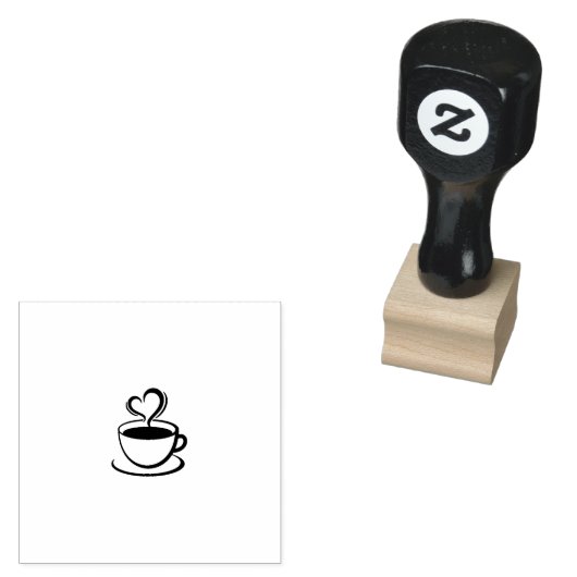 コーヒー豆アイコンゴム印 ラバースタンプ (押印)