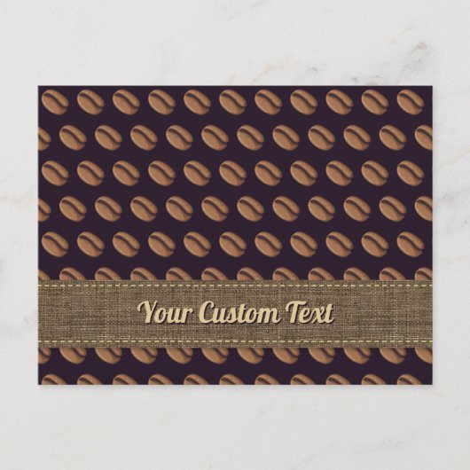 コーヒー豆アイコン ポストカード (正面)