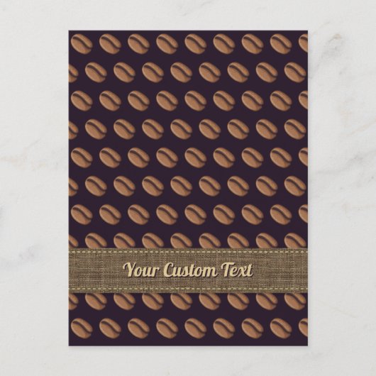 コーヒー豆アイコン ポストカード (正面)