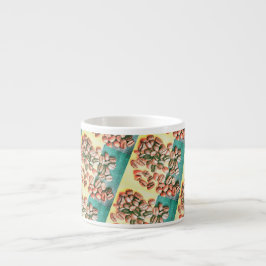 コーヒー豆イエローグリーンのテクスチャEspressoカップ エスプレッソカップ