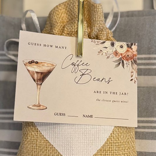 コーヒー豆エスプレッソ・マルティーニのシャワーの数 エンクロージャーカード