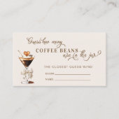 コーヒー豆エスプレッソMartiniシャワーゲーム エンクロージャーカード (正面)