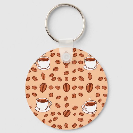 コーヒー豆カップのあったかパターン キーホルダー (裏面)