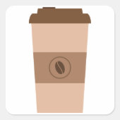 コーヒー豆カップ スクエアシール (正面)