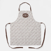コーヒー豆カフェイン好モノグラムのき エプロン (正面)
