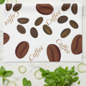 コーヒー豆キッチンタオル16インチx 24インチ キッチンタオル (折り畳み)
