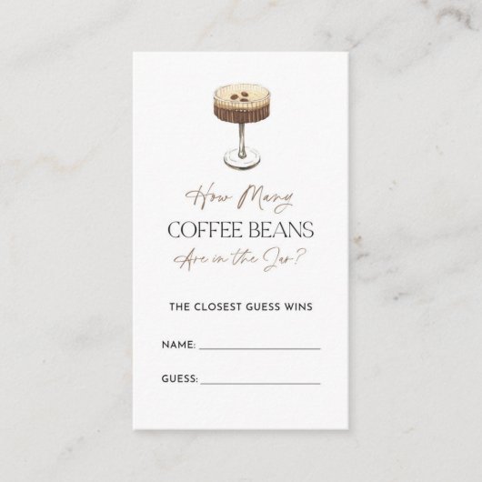 コーヒー豆ゲームのエンクロージャカードの数 エンクロージャーカード (正面)